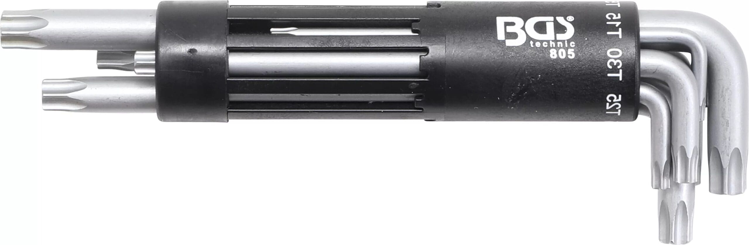 BGS technic Jeu de clés allen | extra longues | Profil T (pour Torx) avec perçage T10 - T50 | 8 pièces
