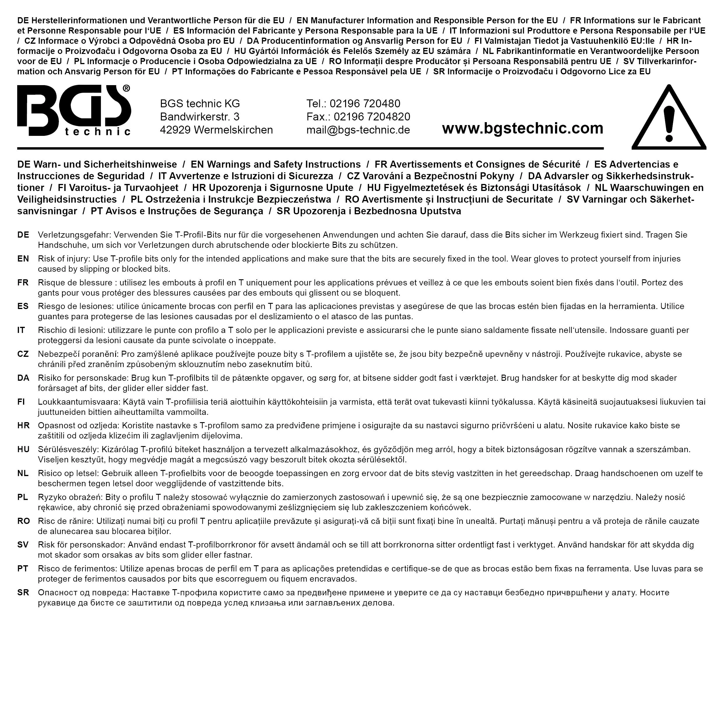 BGS technic Embout | Longueur 25 mm | 6 BGS technic Embout | Longueur 25 mm | 6