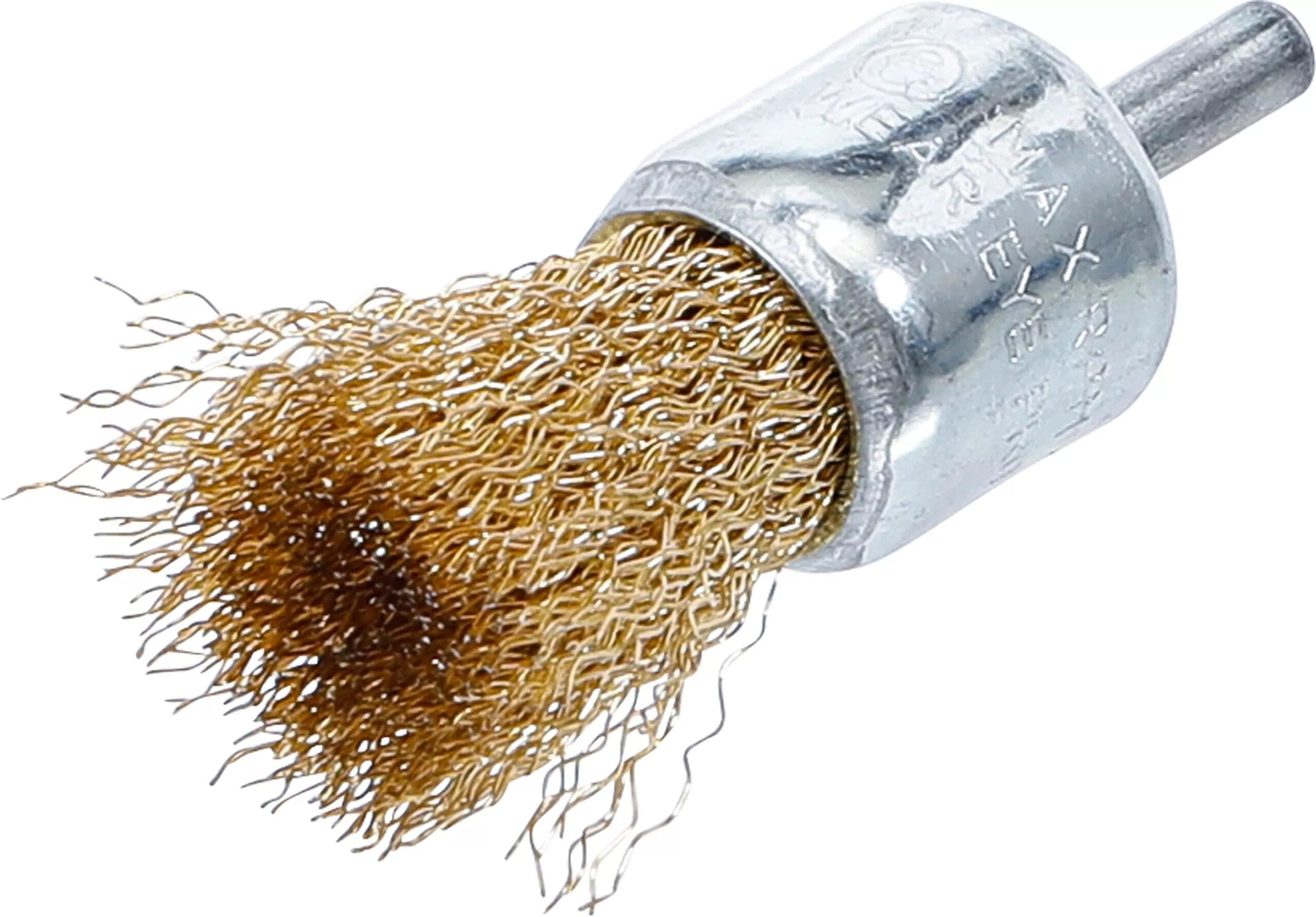 BGS technic Brosse en fil d’acier | laitonnée | Ø 25 mm