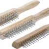 BGS technic Jeu de brosses à fil d’acier | Manche en bois | 2-