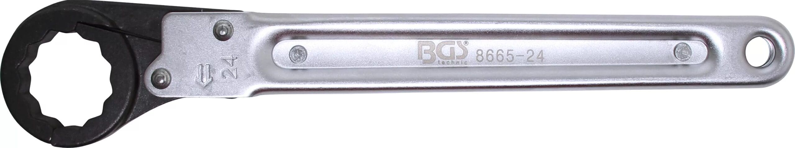 BGS technic Clé à tuyauter à cliquet | 24 mm