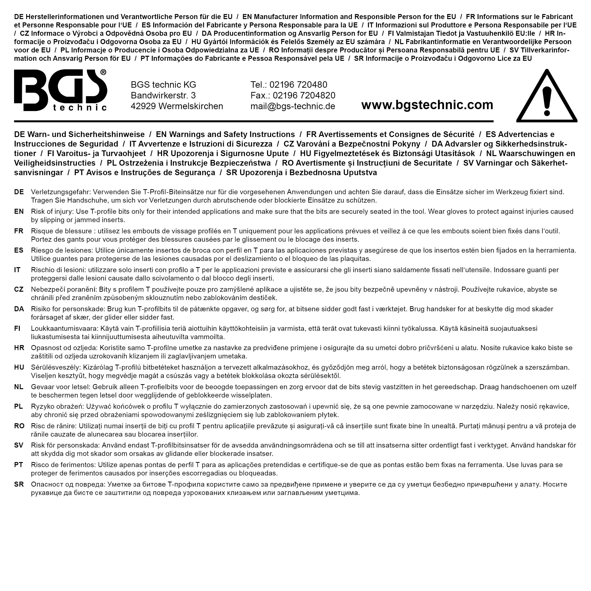 BGS technic Jeu de douilles à embouts | 12 BGS technic Jeu de douilles à embouts | 12