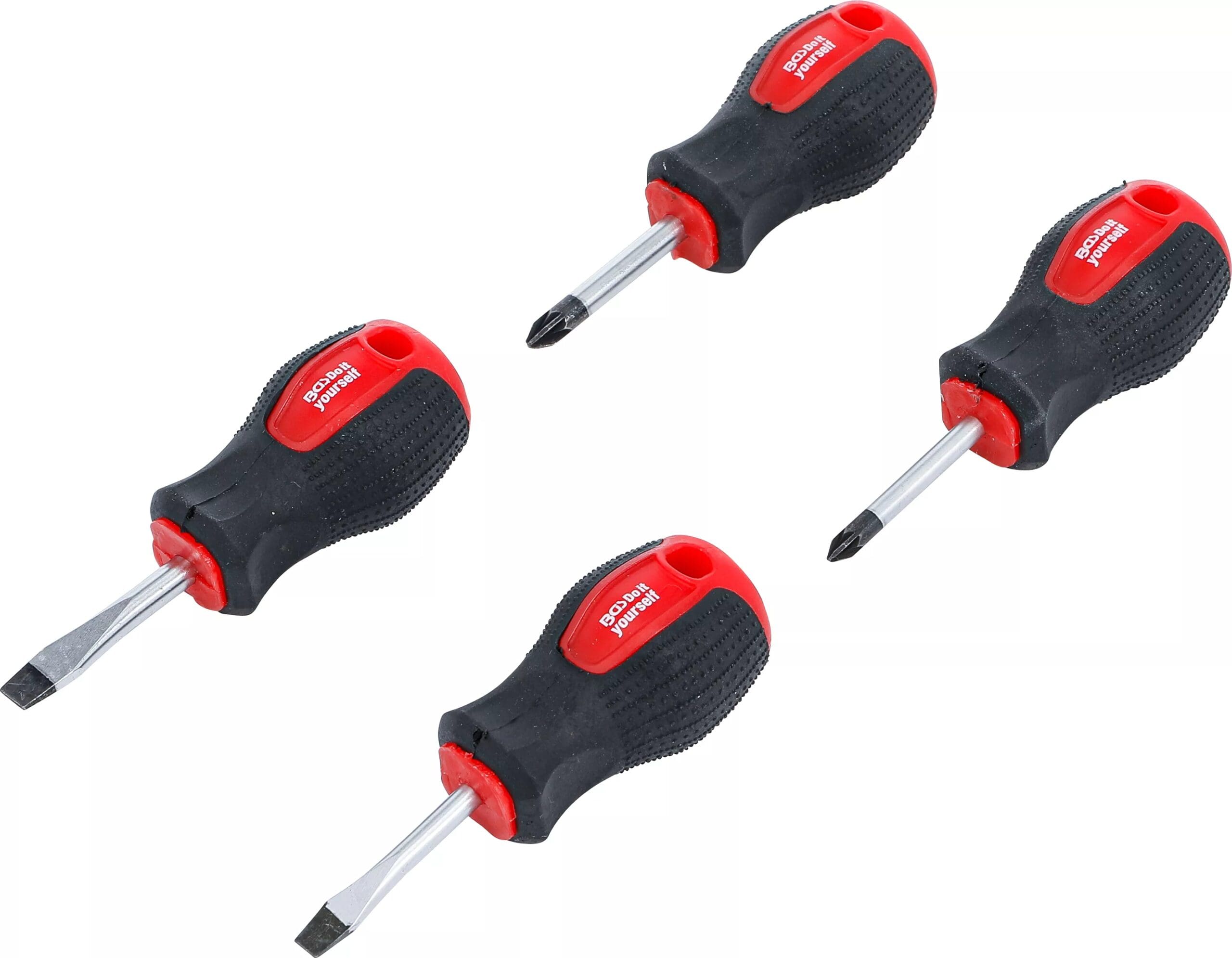 BGS technic Jeu de tournevis pour carburateur | Plats / cruciformes PZ | longueur de la lame 40 mm | 4 pièces