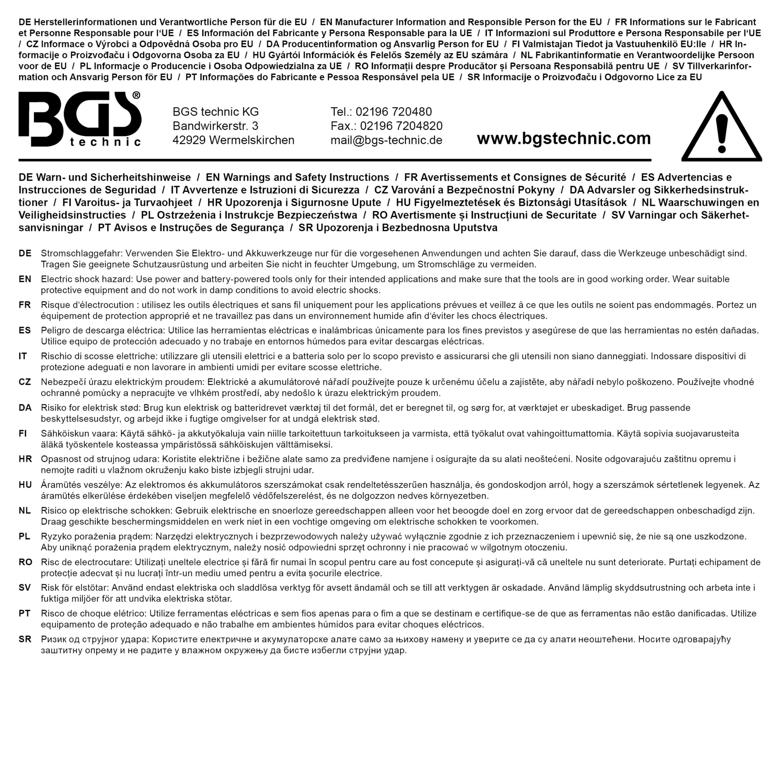 BGS technic Chargeur rapide | pour art. 9259