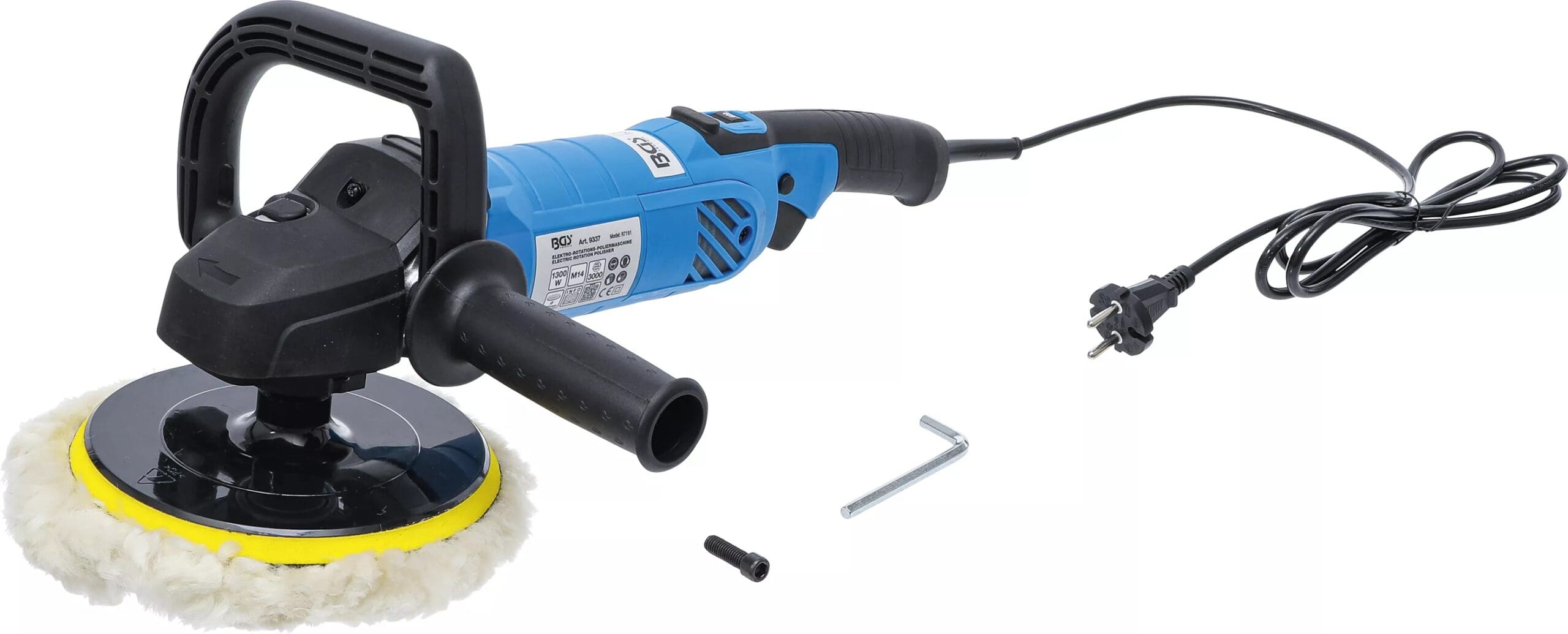 BGS technic Polisseuse rotative électrique | max. 3000 tr/min | 1300 W | Ø 180 mm