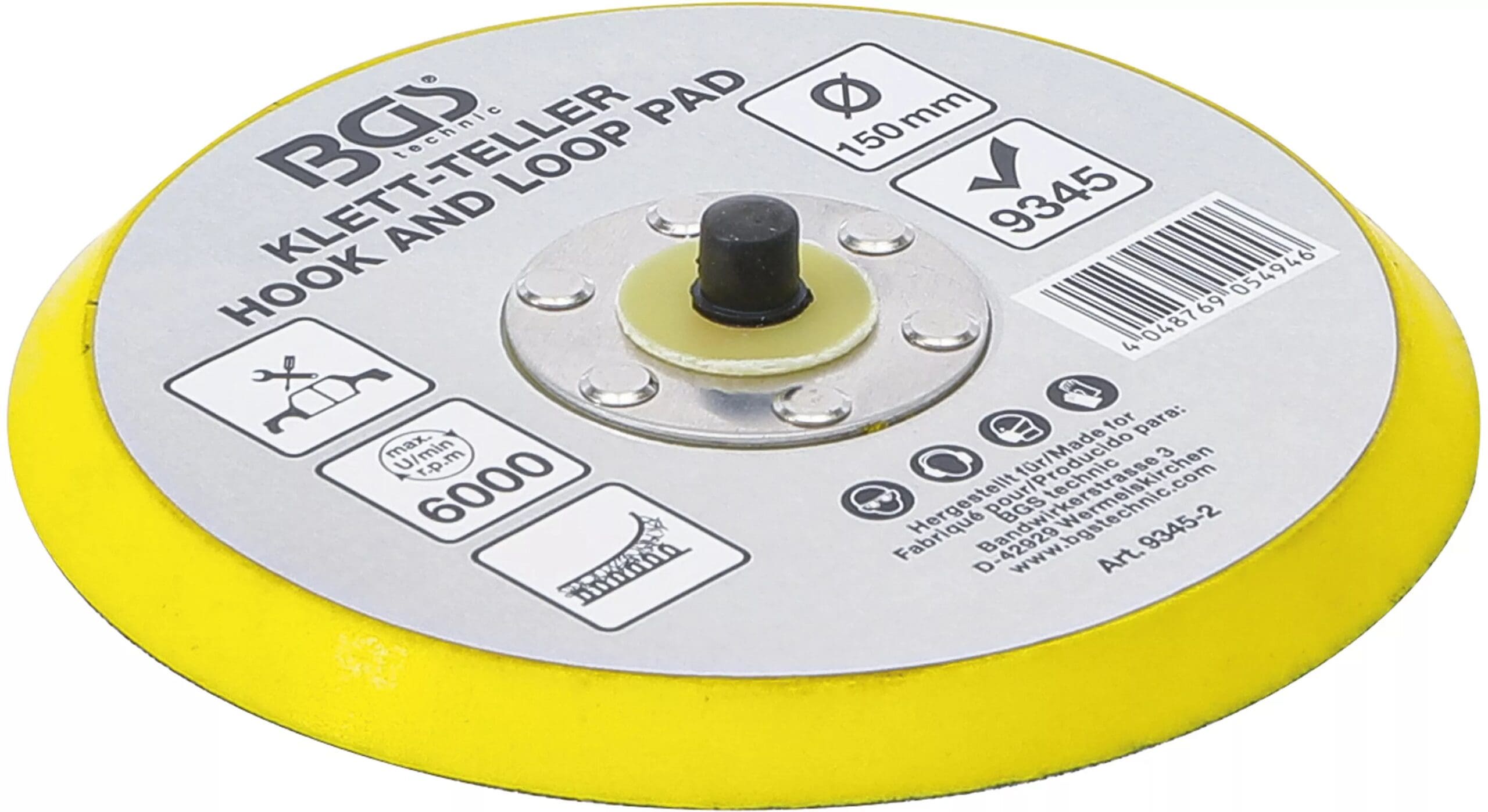 BGS technic Plateau autoagrippant pour art. 9345 | Ø 150 mm