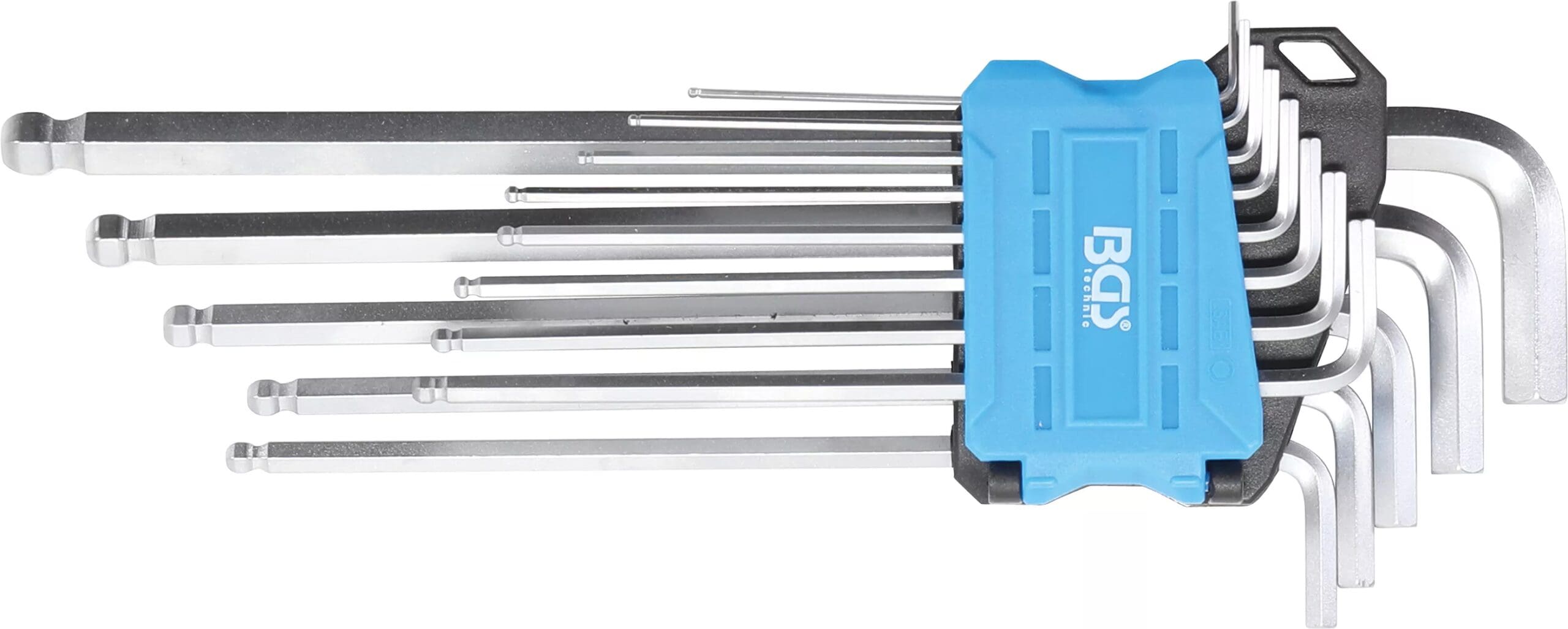 BGS technic Jeu de clés allen | extra longues | en pouces | Hexagone femelle/hexagone femelle à tête sphérique 0