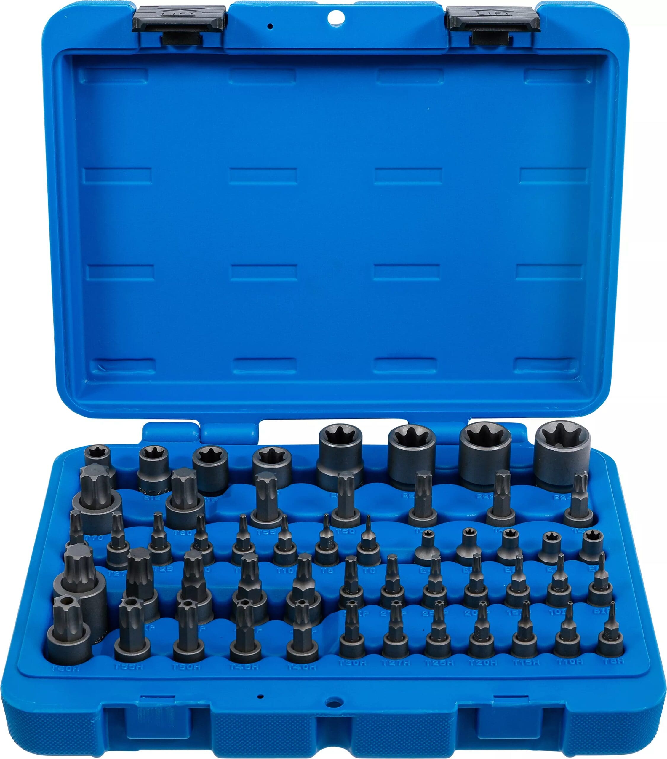 BGS technic Jeu d’embouts et de douilles | Profil E/T (pour Torx)/Profil T (pour Torx) avec perçage/Profil TP (pour Torx Plus) | 52 pièces