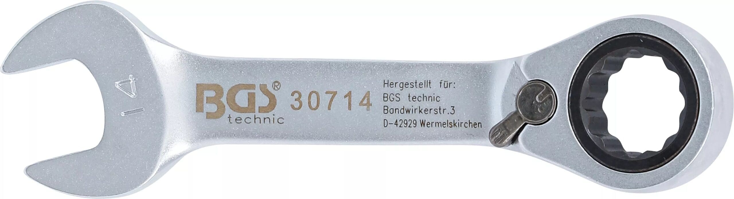 BGS technic Clé mixte à cliquet | courte | réversible | 14 mm BGS technic Clé mixte à cliquet | courte | réversible | 14 mm