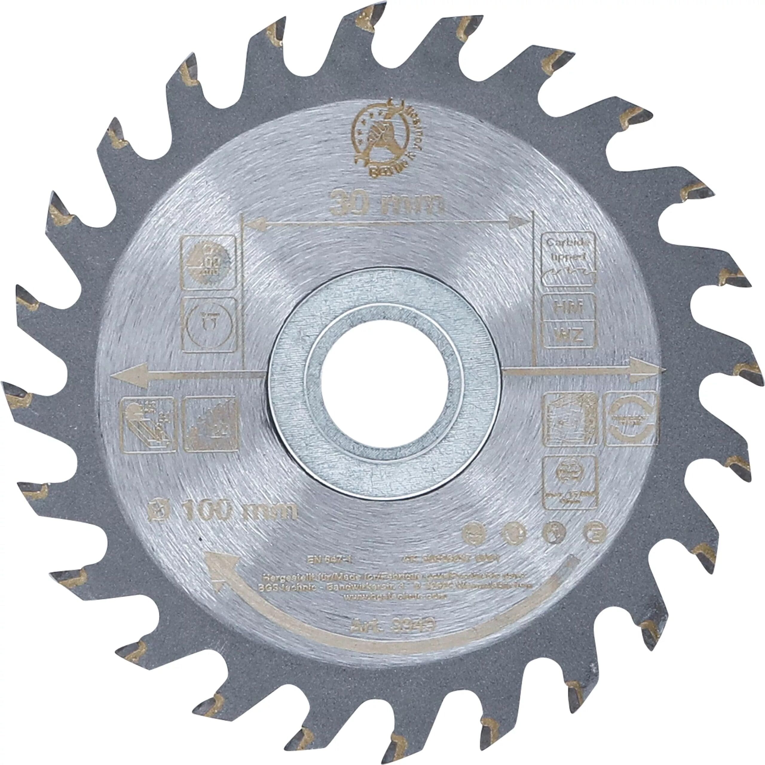 BGS technic Lame de scie circulaire en métal dur | Ø 100 x 30 x 2