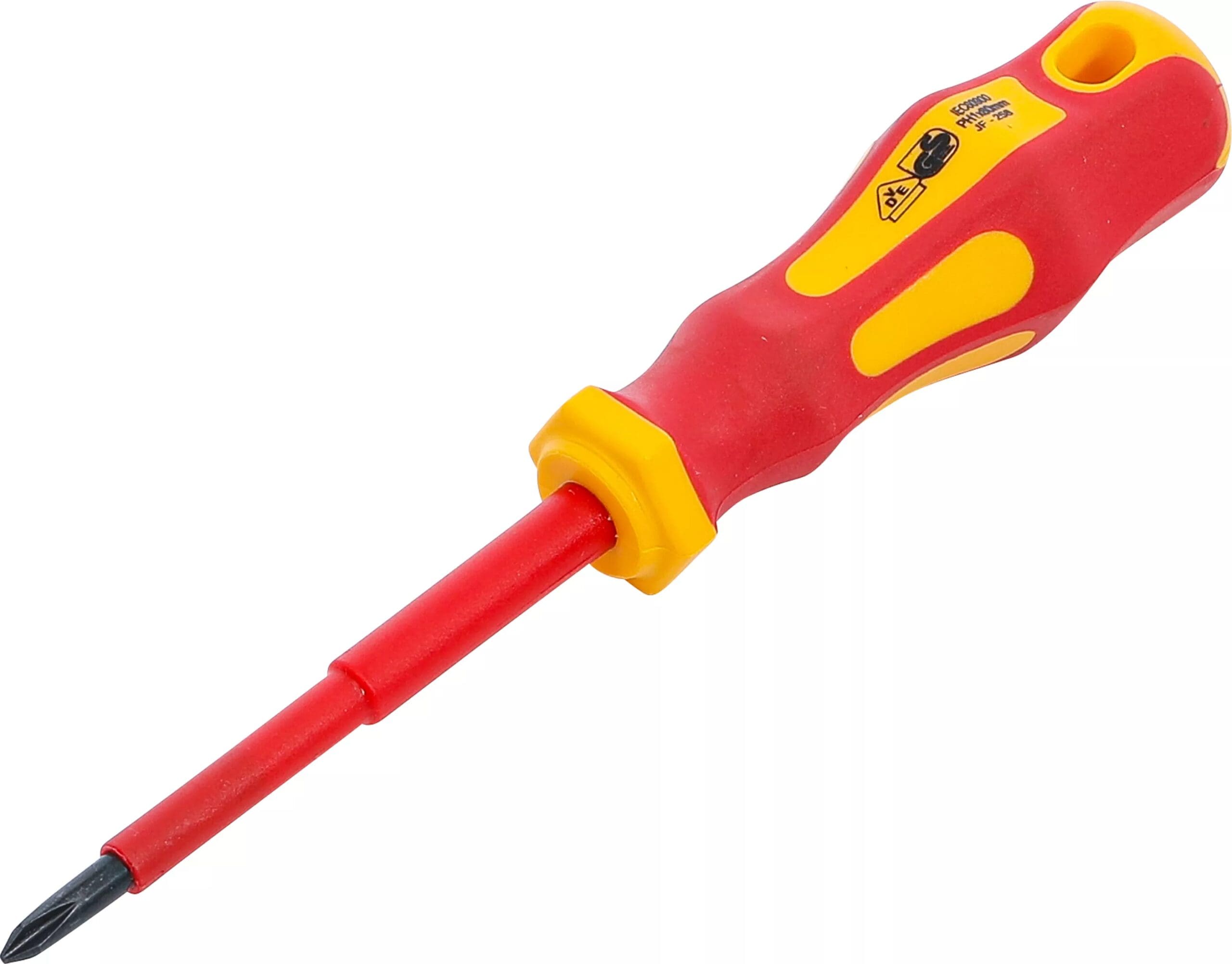 BGS technic Tournevis spécial VDE | cruciforme PH1 | longueur de la lame 80 mm