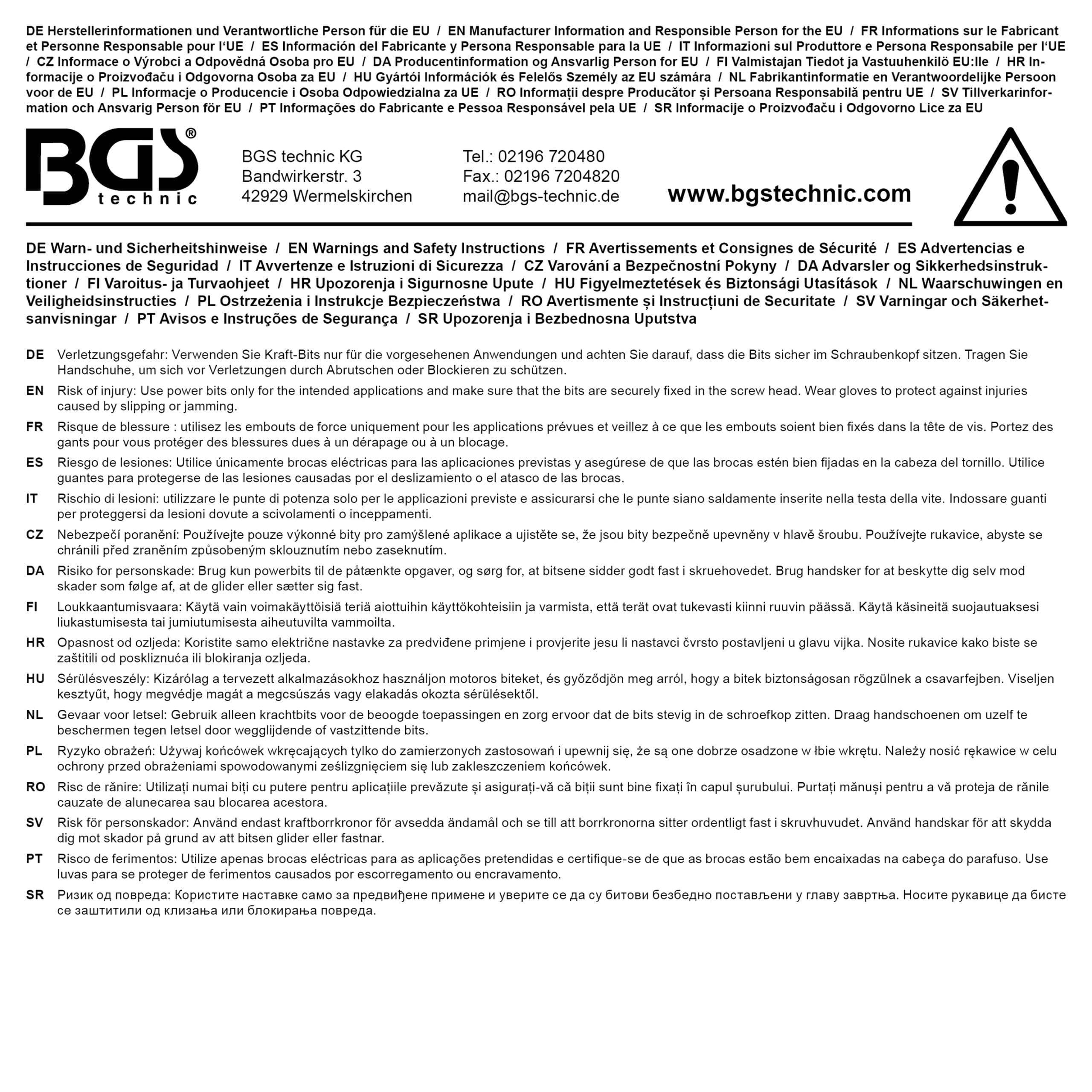 BGS technic Douille à embouts à choc | longueur 150 mm | 12 BGS technic Douille à embouts à choc | longueur 150 mm | 12