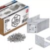 BGS technic Connecteur d’angle | inoxydable | 40 x 40 x 40 mm | Pack économie | 25 pièces