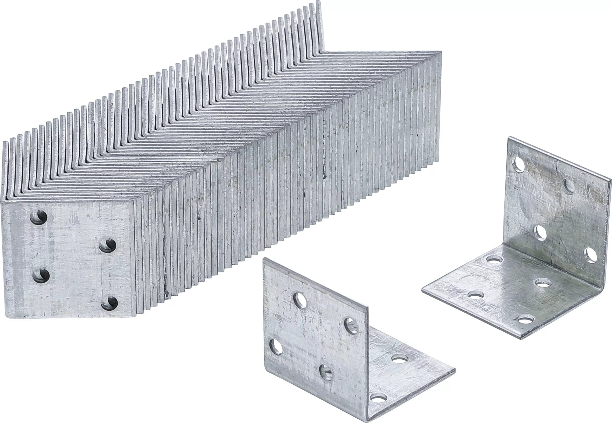 BGS technic Connecteur d’angle | 40 x 40 x 40 x 2 mm | Packe Économie | 50 pièces