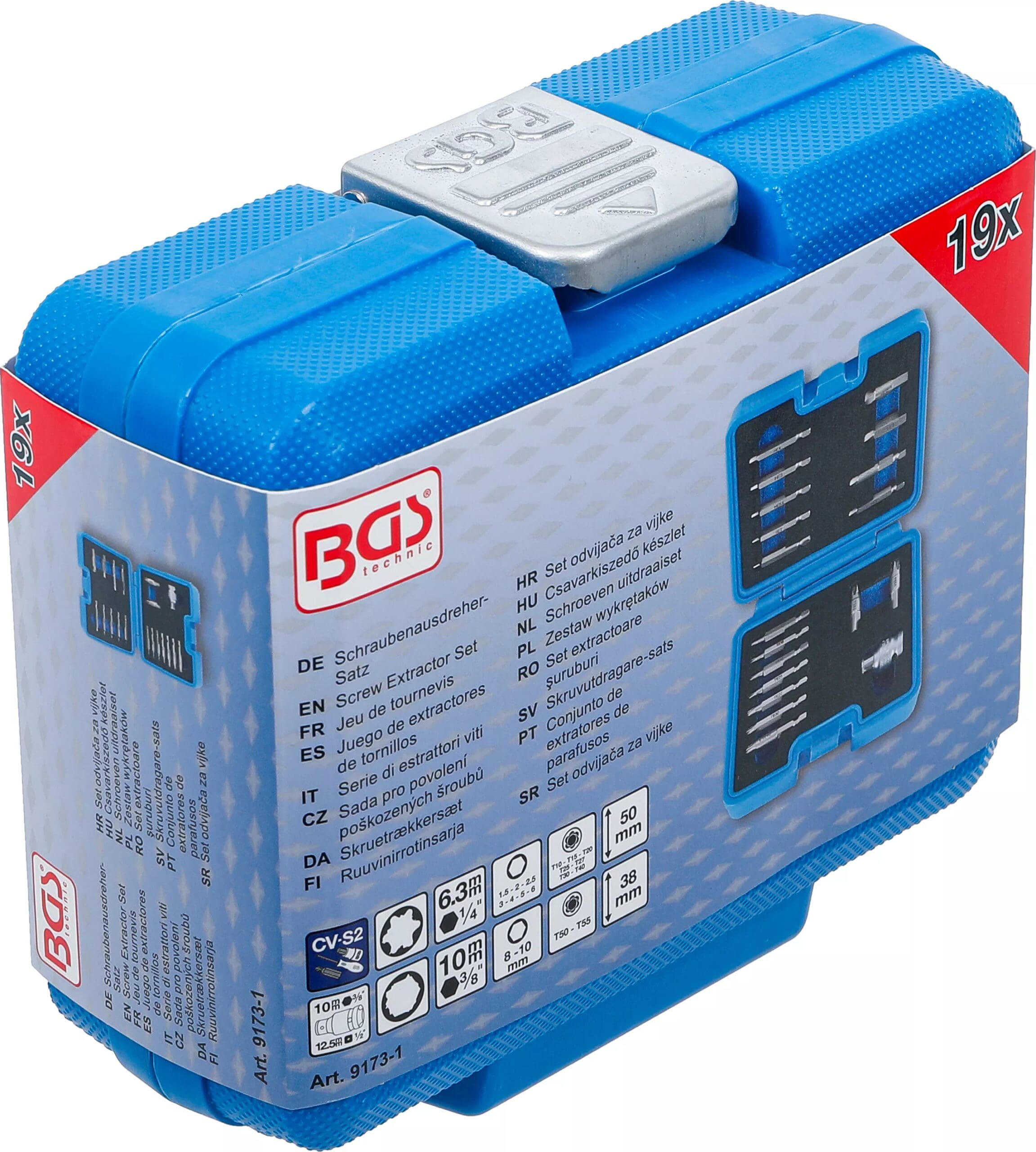 5 - 10 mm/Profil T (pour Torx) | T10 - T55 | 19 pièces 5 - 10 mm/Profil T (pour Torx) | T10 - T55 | 19 pièces