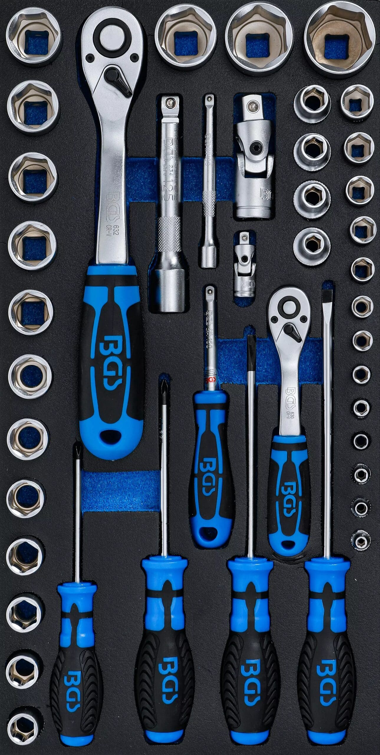 BGS technic Insert pour art. 2002 | Jeu de douilles et tournevis | 43 pièces