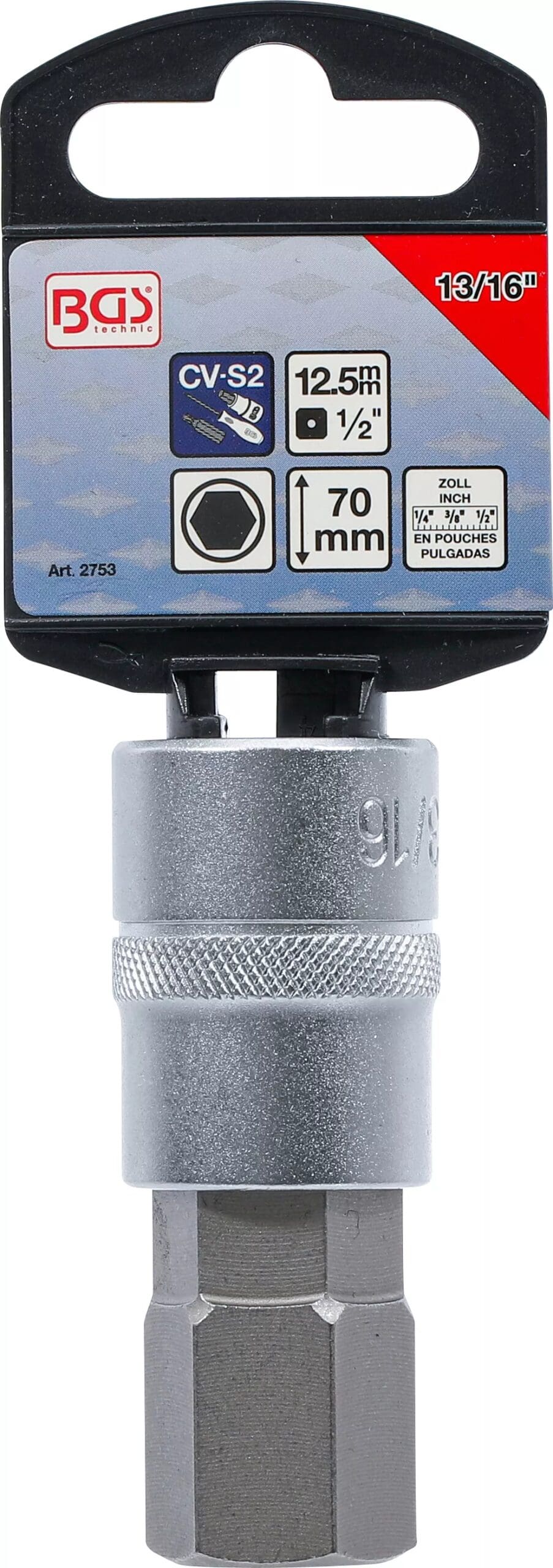 5 mm (1/2") | hexagone femelle 13/16" 5 mm (1/2") | hexagone femelle 13/16"