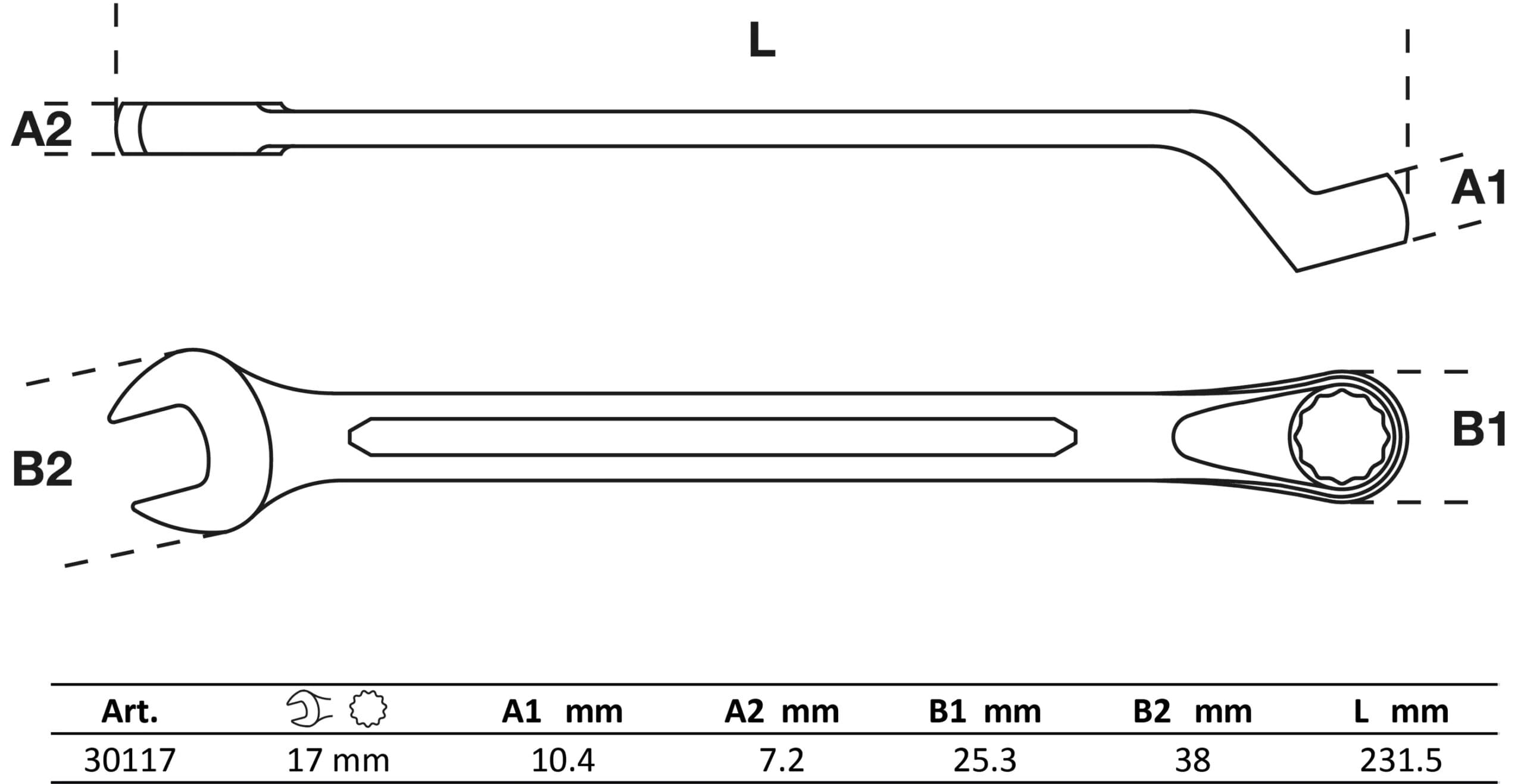 coudée | 17 mm coudée | 17 mm