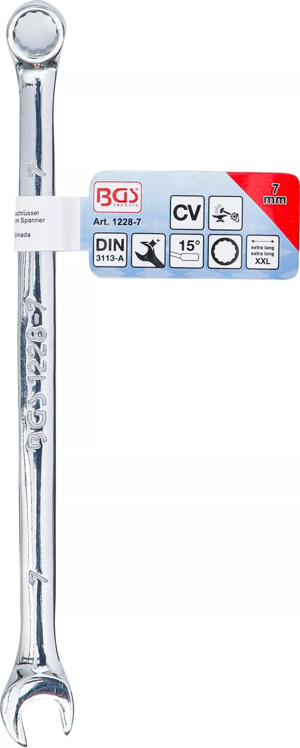 BGS technic Clé mixte | extra longue | 7 mm BGS technic Clé mixte | extra longue | 7 mm