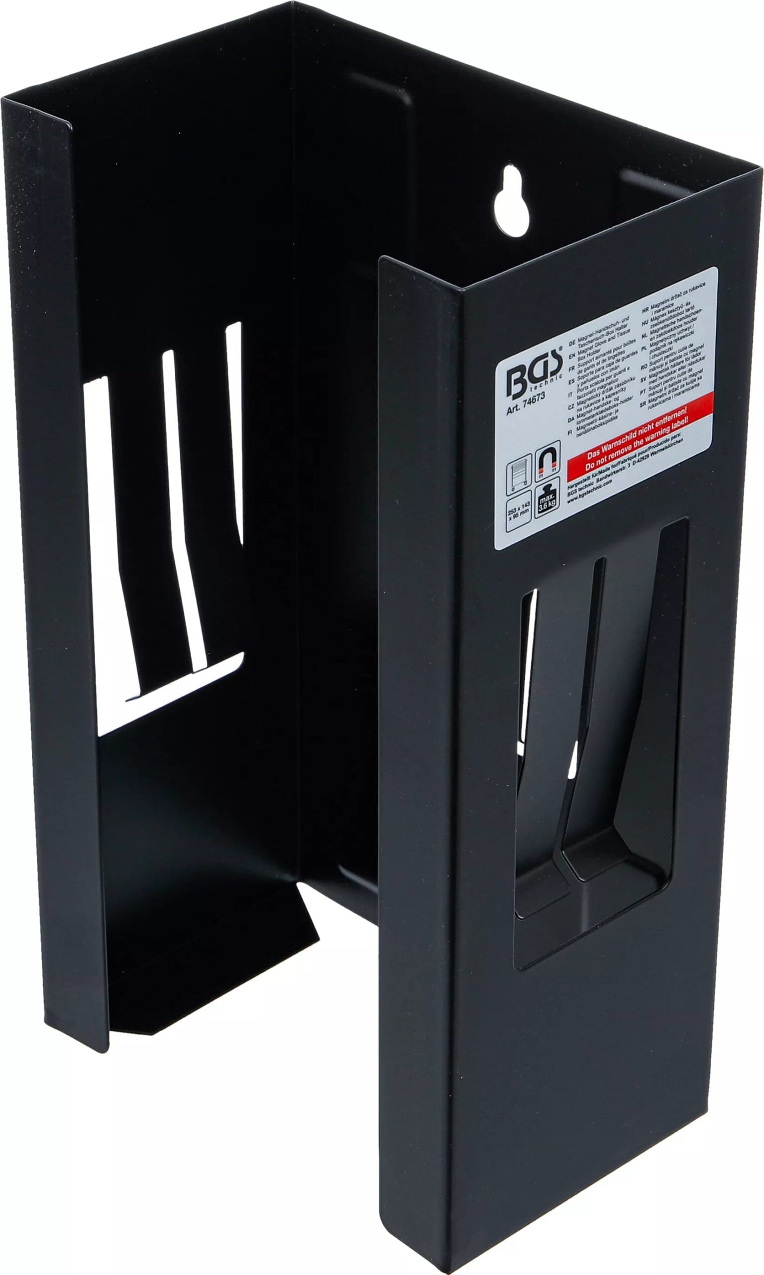 BGS technic Support aimanté pour boîtes de gants et de lingettes | 253 x 143 x 95 mm