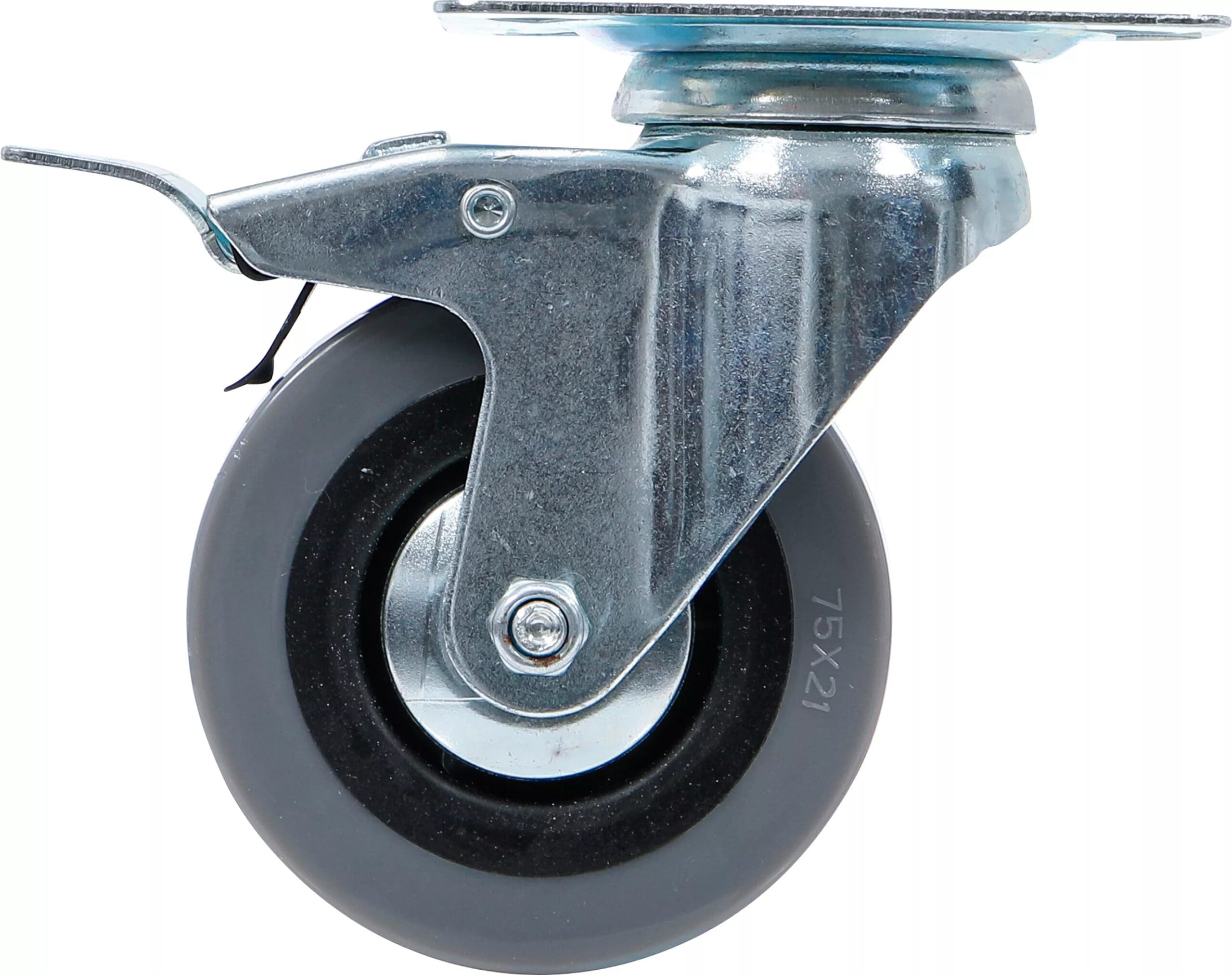 BGS technic Roulette de direction | avec frein | avec socle à visser | Ø 75 mm BGS technic Roulette de direction | avec frein | avec socle à visser | Ø 75 mm