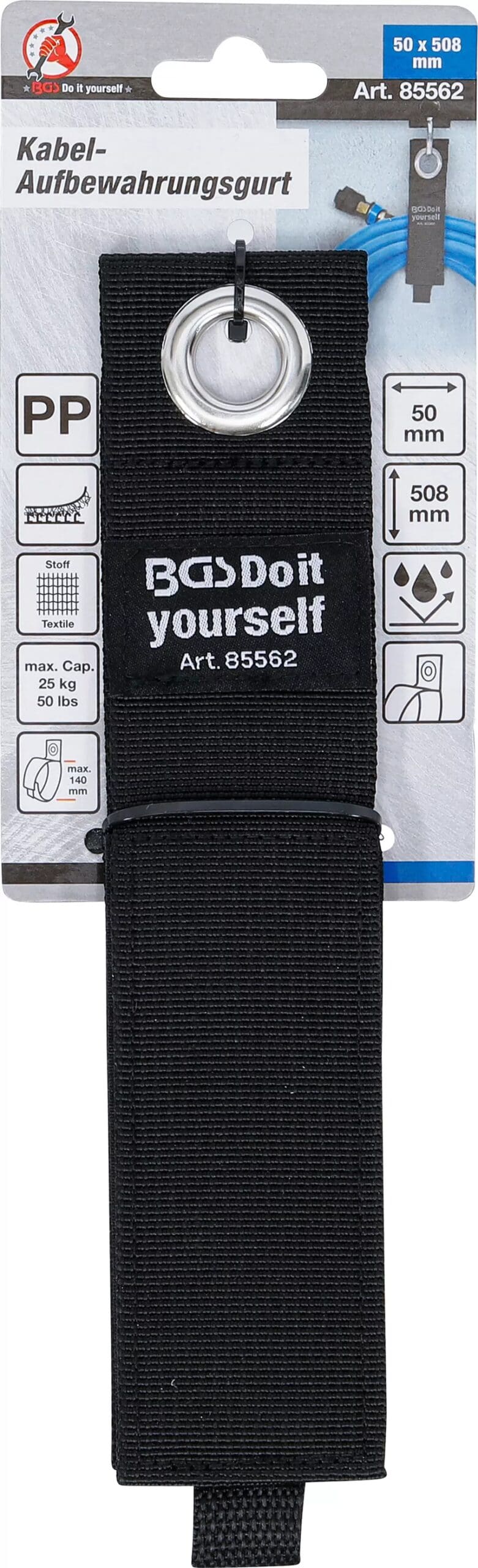 BGS technic Sangle de rangement de câbles | réglables | 50 x 508 mm BGS technic Sangle de rangement de câbles | réglables | 50 x 508 mm