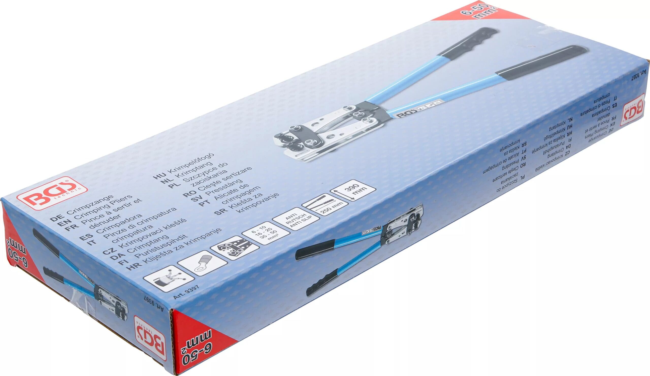 BGS technic Pince à sertir et dénuder | pour cosses | 6 - 50 mm² BGS technic Pince à sertir et dénuder | pour cosses | 6 - 50 mm²