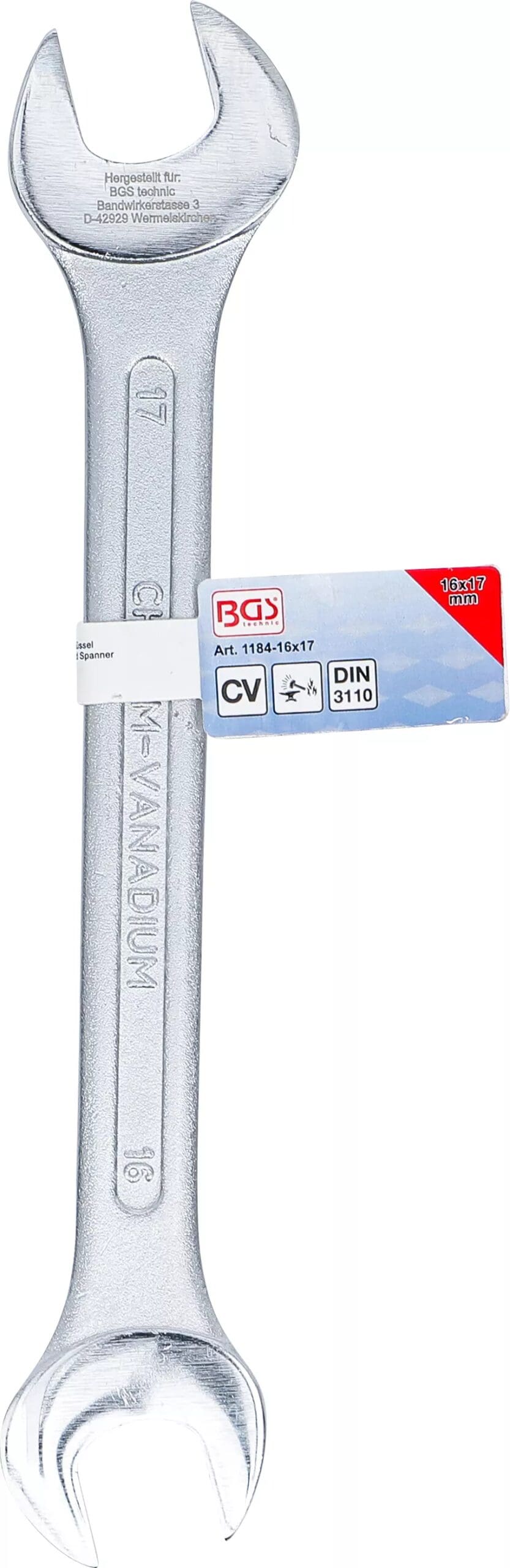 BGS technic Clé plate | 16 x 17 mm BGS technic Clé plate | 16 x 17 mm