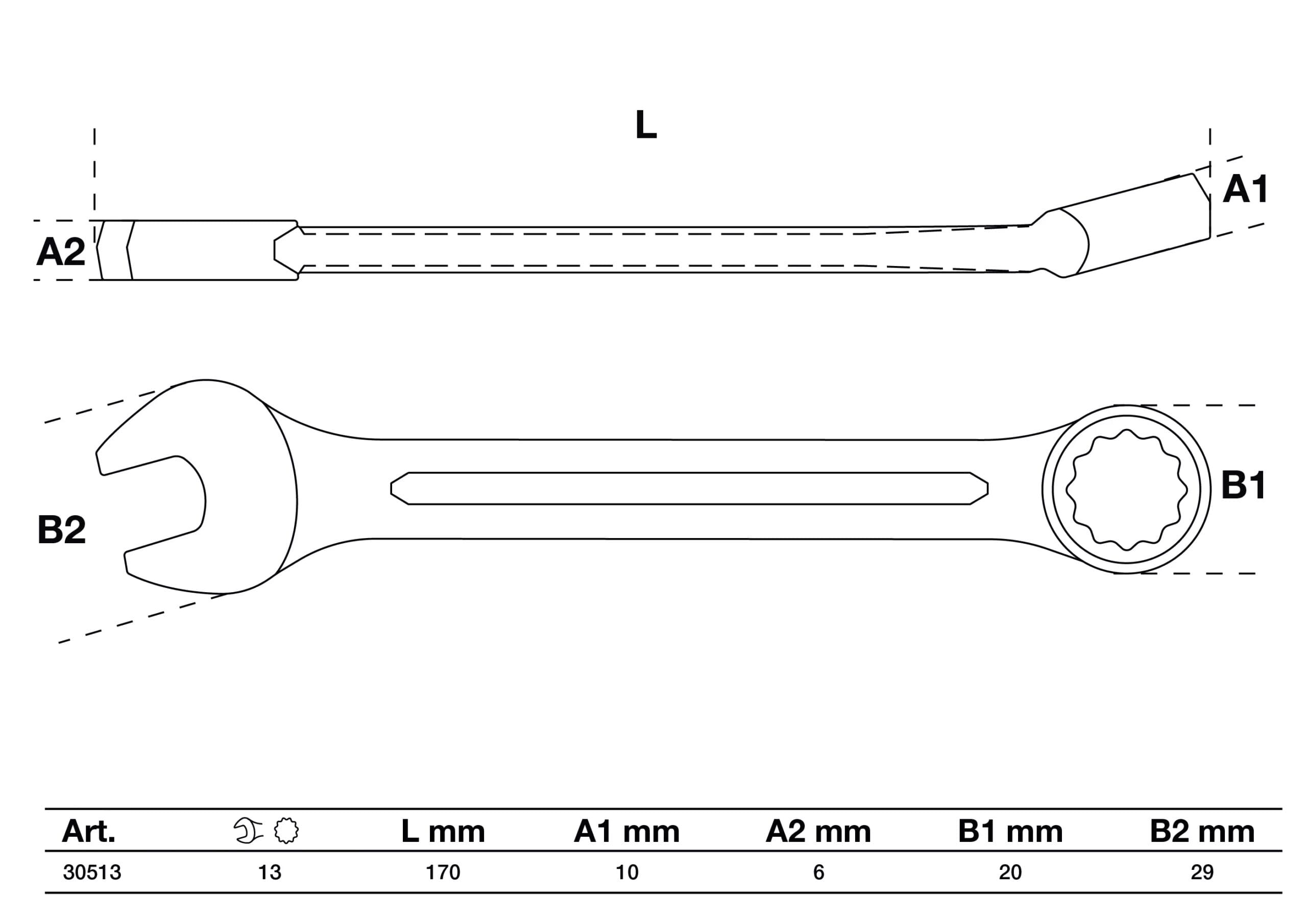BGS technic Clé mixte | 13 mm BGS technic Clé mixte | 13 mm