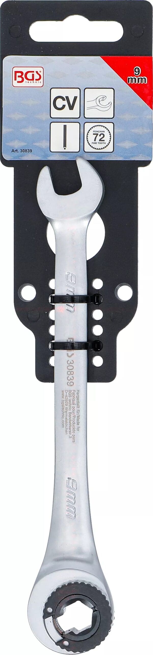 BGS technic Clé mixte à cliquet | ouverte | 9 mm BGS technic Clé mixte à cliquet | ouverte | 9 mm