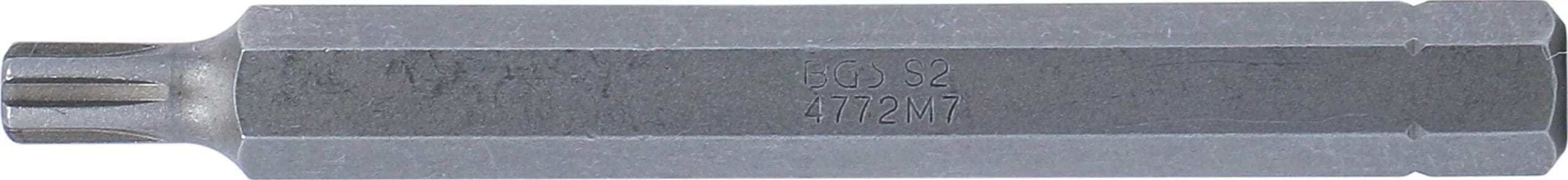 BGS technic Douilles à embouts | Longueur 100 mm | 10 mm (3/8") | profil cannelé (pour RIBE) M7 BGS technic Douilles à embouts | Longueur 100 mm | 10 mm (3/8") | profil cannelé (pour RIBE) M7