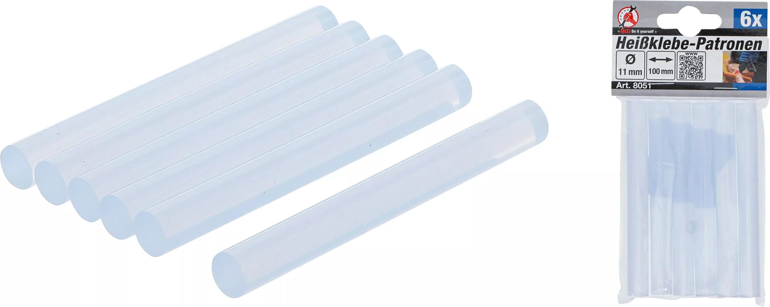 BGS technic Bâtonnets de colle chaude | transparent | Ø 11 mm